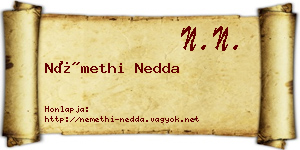 Némethi Nedda névjegykártya